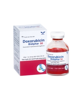 Thuốc Doxorubicin Ebewe 50mg/25ml điều trị các khối u đặc, ung thư hệ tạo máu và hệ lympho