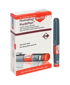 Bút tiêm Humalog Mix 50/50 KwikPen trị tiểu đường (5 cây)