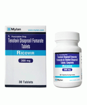 Thuốc Ricovir 300mg Mylan điều trị nhiễm virus HIV-1, viêm gan B