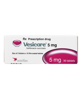 Thuốc Vesicare 5mg Astellas điều trị tiểu són (3 vỉ x 10 viên)