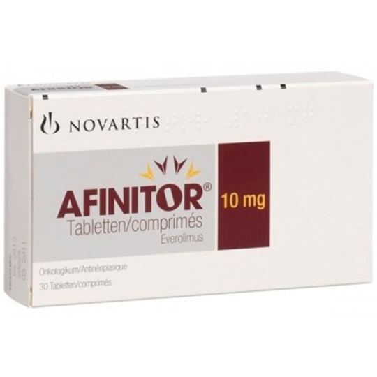 Thuốc Afinitor 10mg Novartis điều trị ung thư vú, ung thư thận, khối u não, khối u dạ dày, ruột, tụy