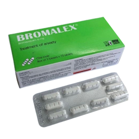 Thuốc điều trị rối loạn lo âu Bromalex 6mg