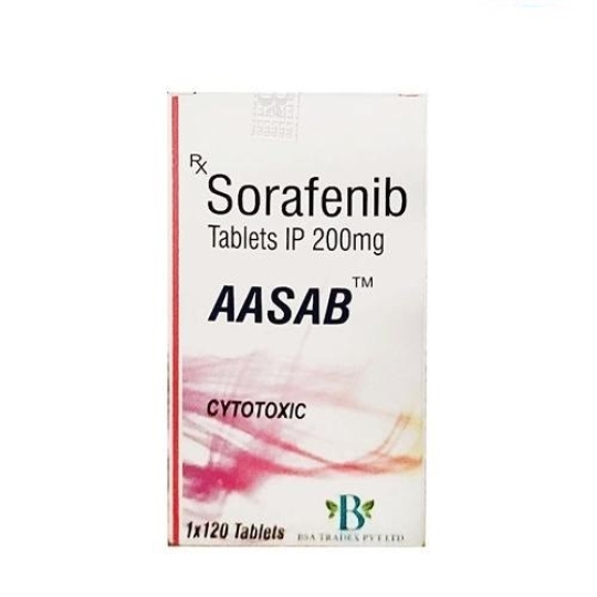 Thuốc trị ung thư AASB Sorafenib 200mg, Chai 120 viên