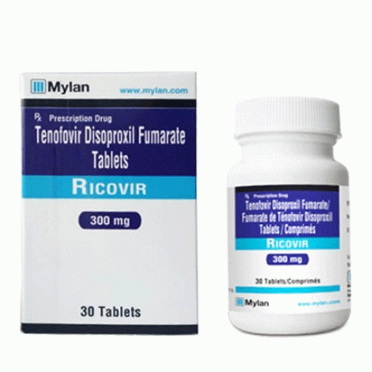 Thuốc Ricovir 300mg Mylan điều trị nhiễm virus HIV-1, viêm gan B