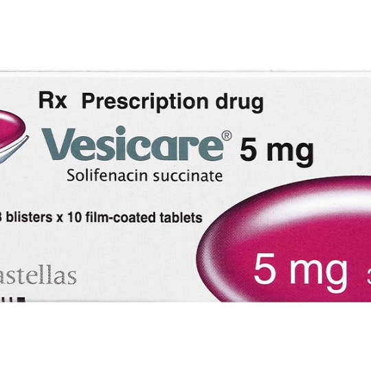 Thuốc Vesicare 5mg Astellas điều trị tiểu són (3 vỉ x 10 viên)